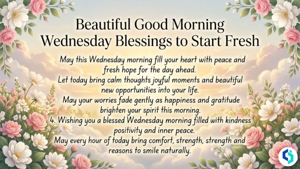 Beautiful good morning Wednesday blessings floral sunrise image