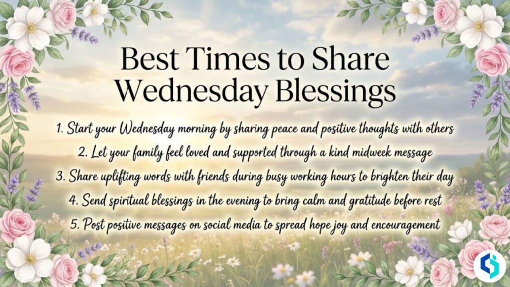 Best times to share Wednesday blessings image