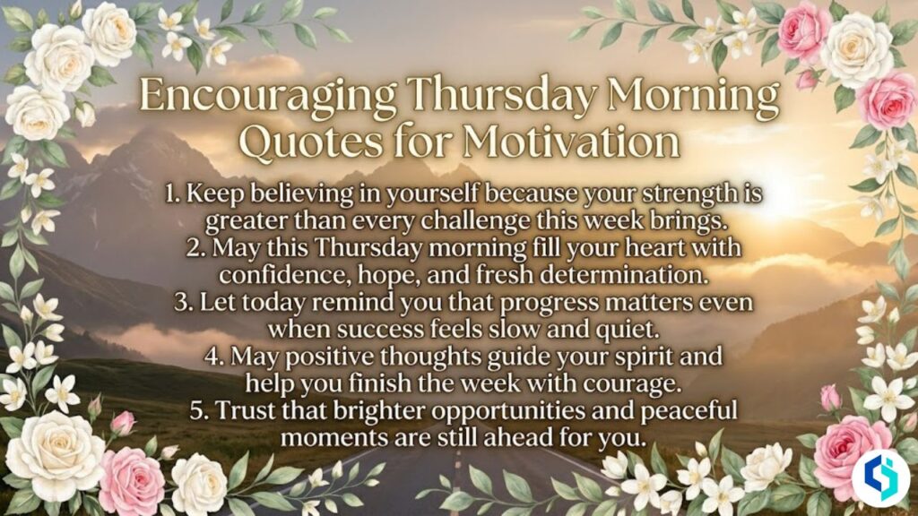 Encouraging Thursday morning motivational quotes image