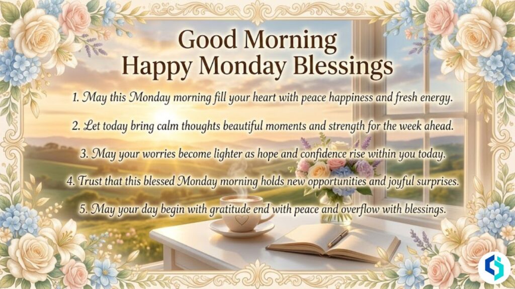 Good morning happy Monday blessings sunrise image