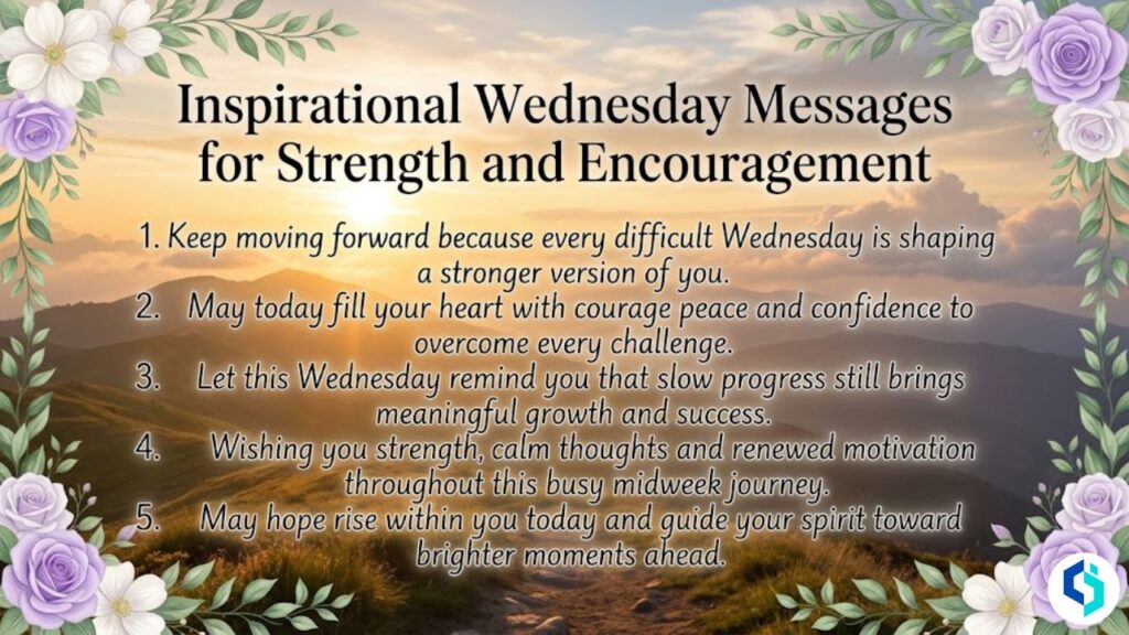 Inspirational Wednesday messages for strength and encouragement image