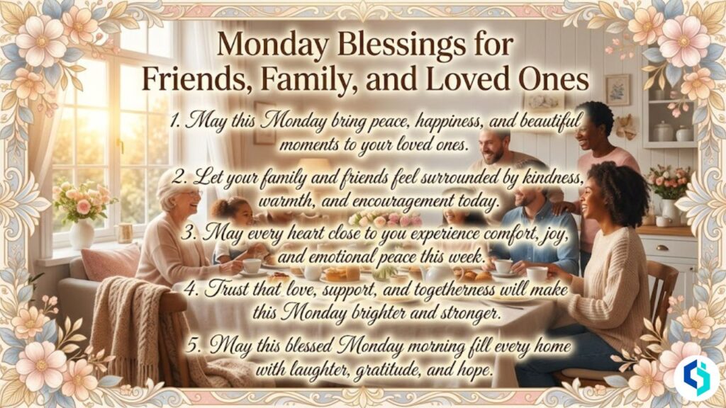 Monday blessings for friends family and loved ones image