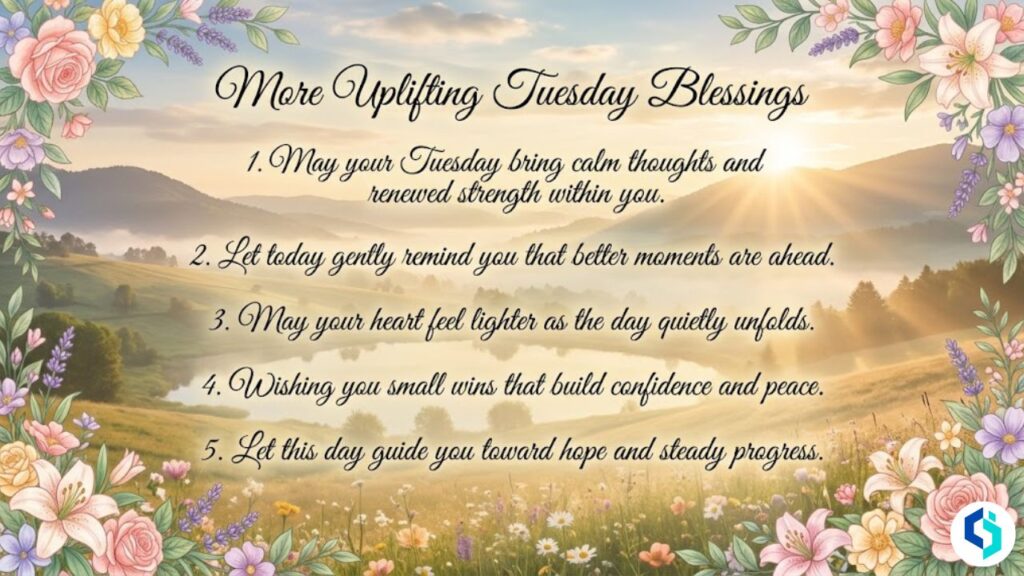 uplifting tuesday blessings positive calm messages
