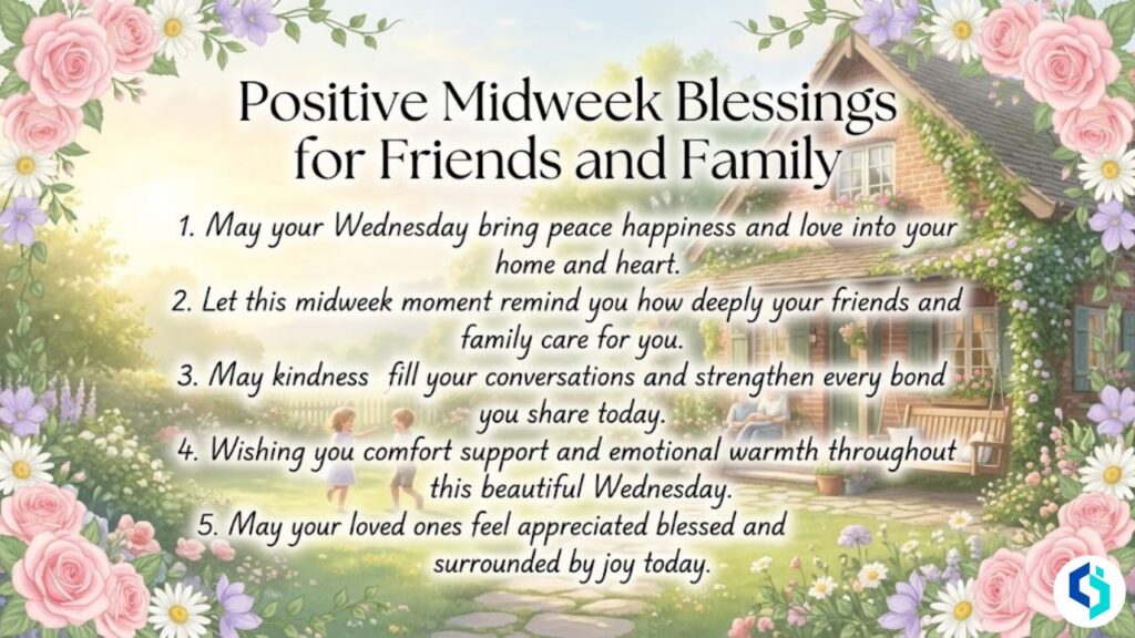 Positive midweek blessings for friends and family image