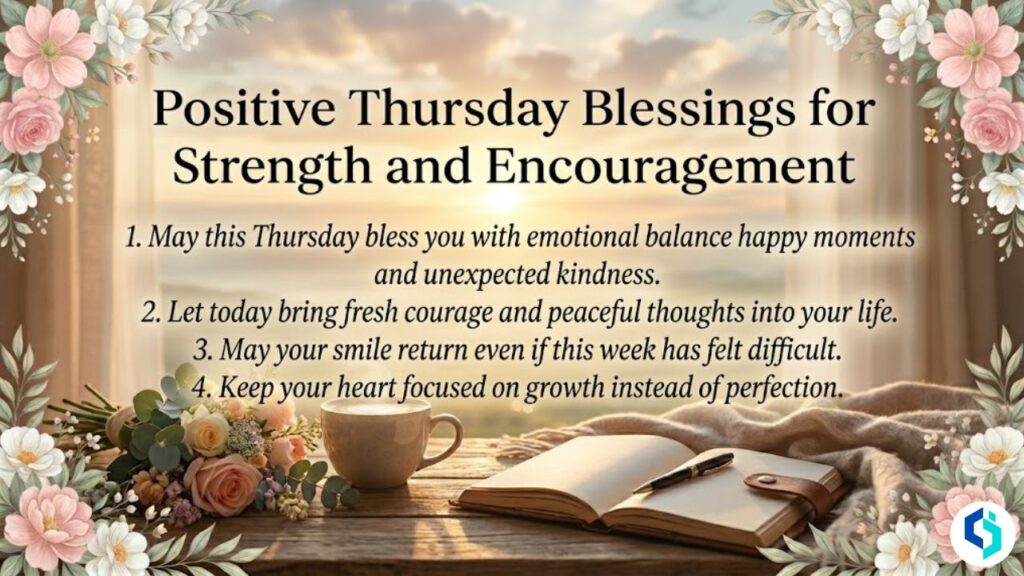 Positive Thursday blessings inspirational image