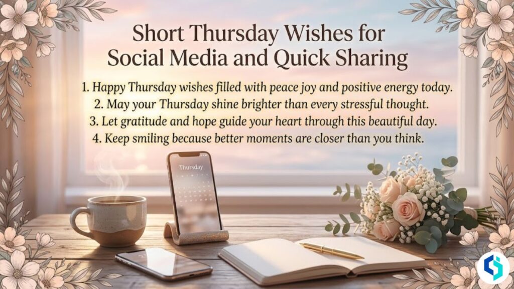 Short Thursday wishes social media blessing image