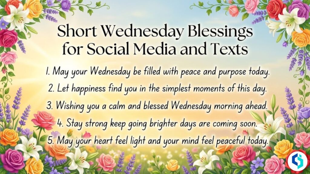 Short Wednesday blessings for social media and texts image
