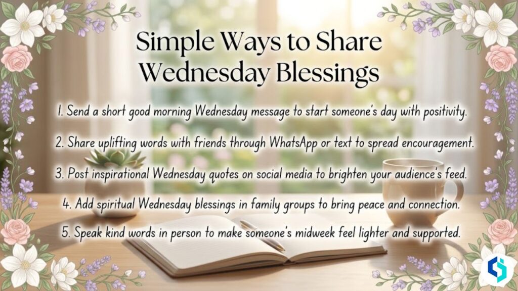 Simple ways to share Wednesday blessings image