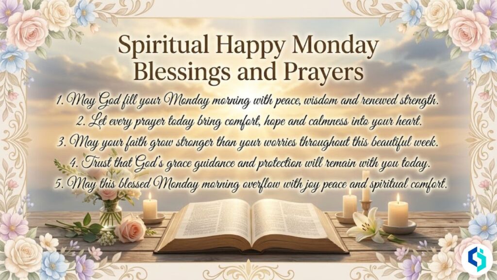 Spiritual happy Monday blessings and prayers image