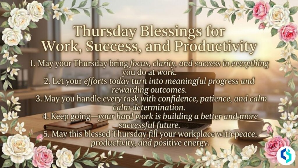 Thursday blessings for work success and productivity image