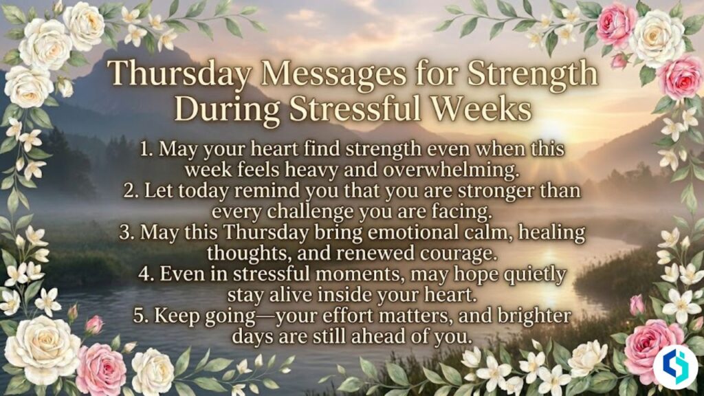 Thursday messages for strength during stressful weeks image