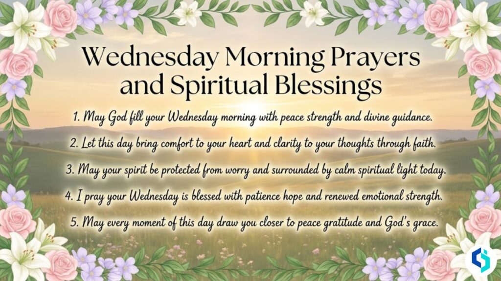 Wednesday morning prayers and spiritual blessings image