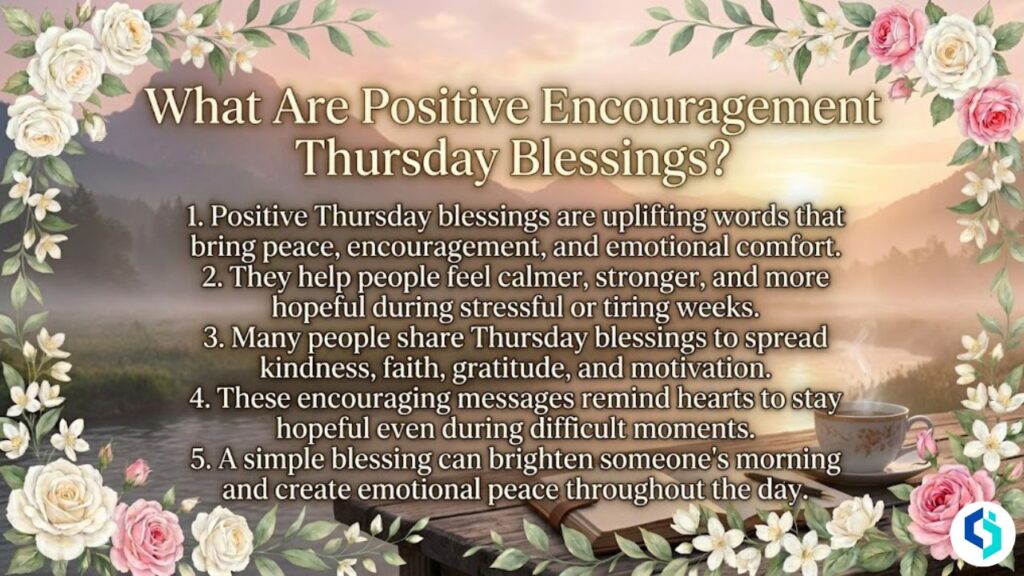 Positive encouragement Thursday blessings inspirational image