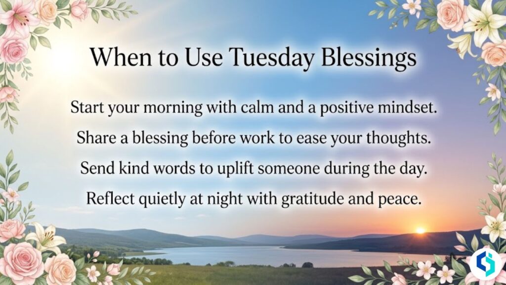 When to use Tuesday blessings timing guide image