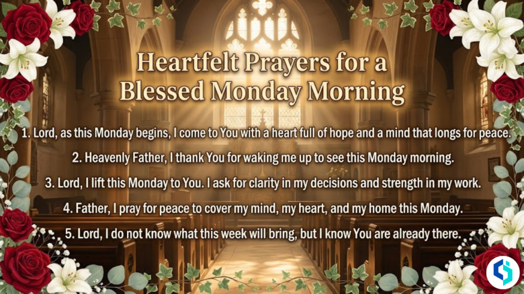 Heartfelt Monday morning prayers for a blessed week