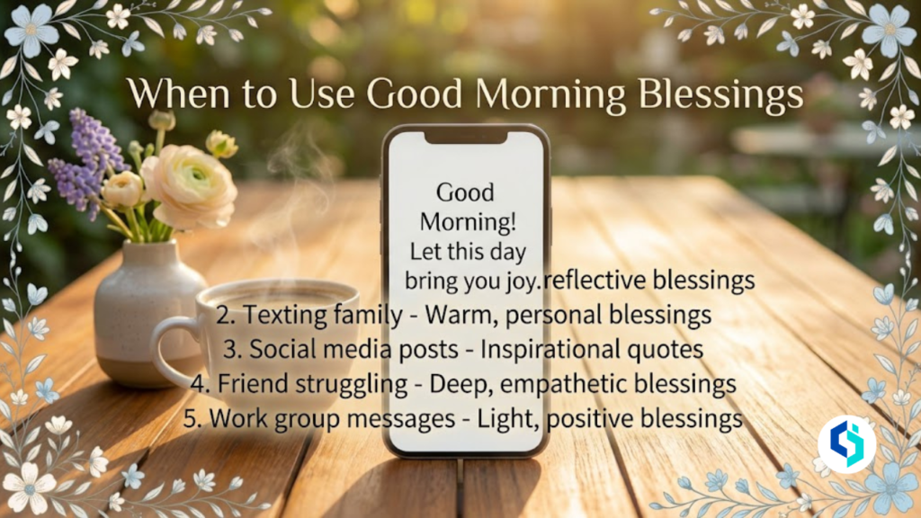 When to use good morning blessings guide with smartphone