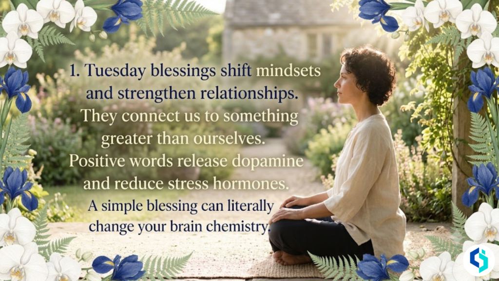 Why Tuesday inspirational blessings matter with floral border